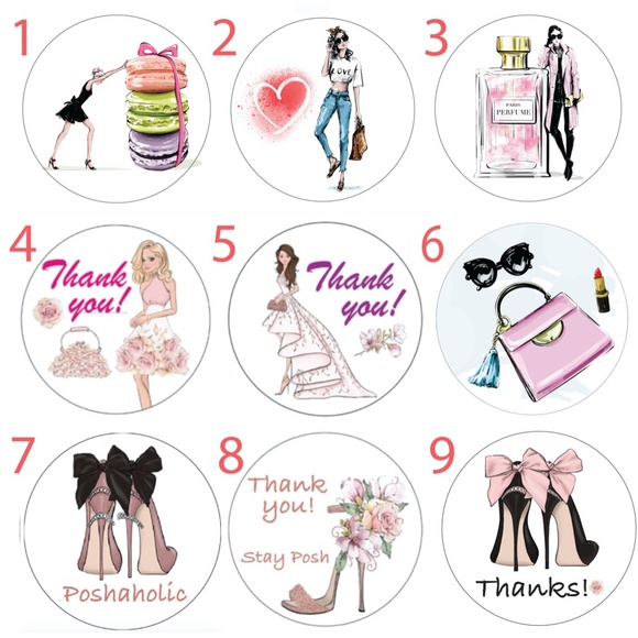 NEW! Posh Sticker Seals Fashion Girl Stickers Fashion Shoes Stickers Handbag … - Picture 3 of 8